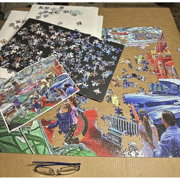 White Mountain Visiting The Museum 1000 piece jigsaw puzzle #1723 Complete - Picture 4 of 5